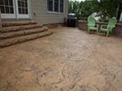 Mocha Tan Textured Concrete Patio and Steps